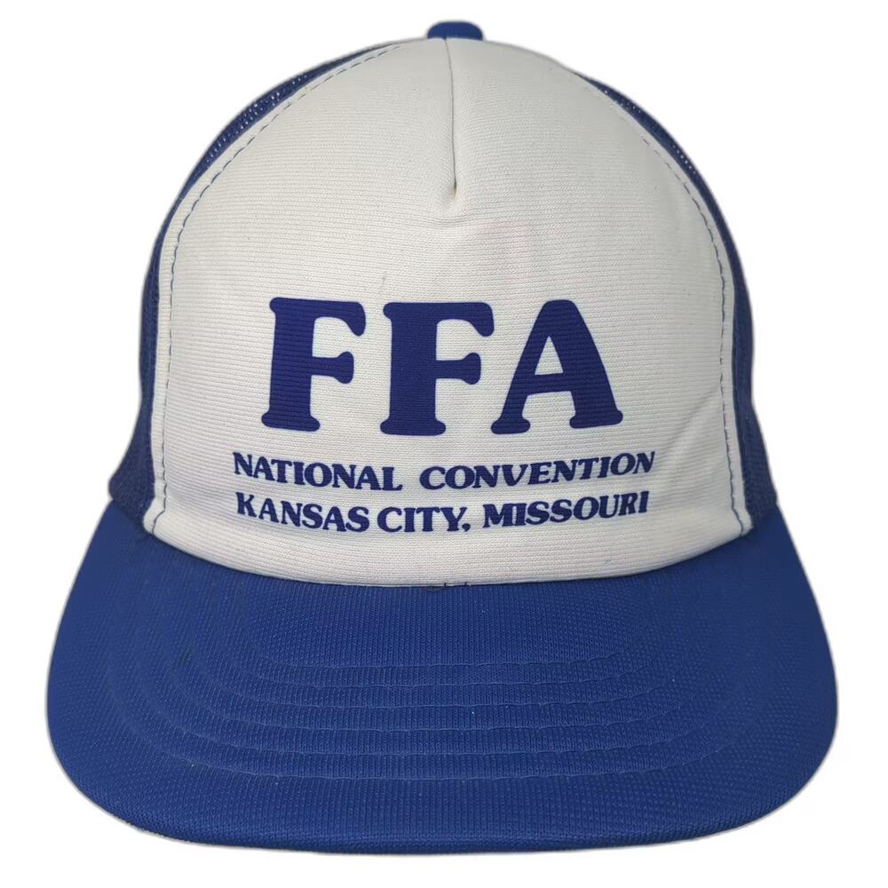 AJ FFA National Convention Kansas City Blue White Trucker Hat Snapback OSFM
